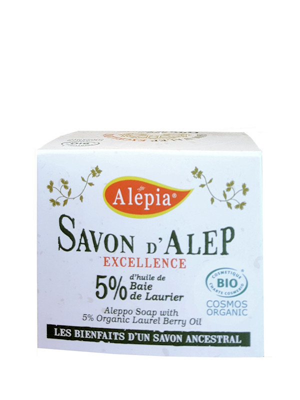 Savon d'Alep authentique bio 5% laurier
