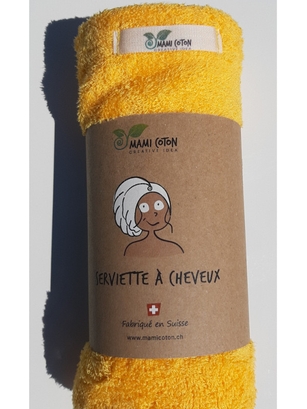 Serviette pour les cheveux Jaune Or
