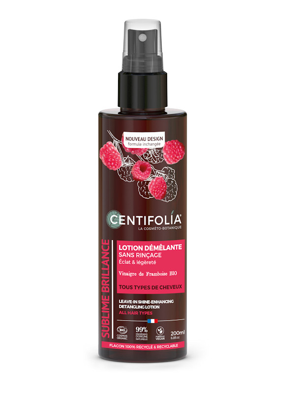 Lotion démêlante sans rinçage au vinaigre de framboise Centifolia