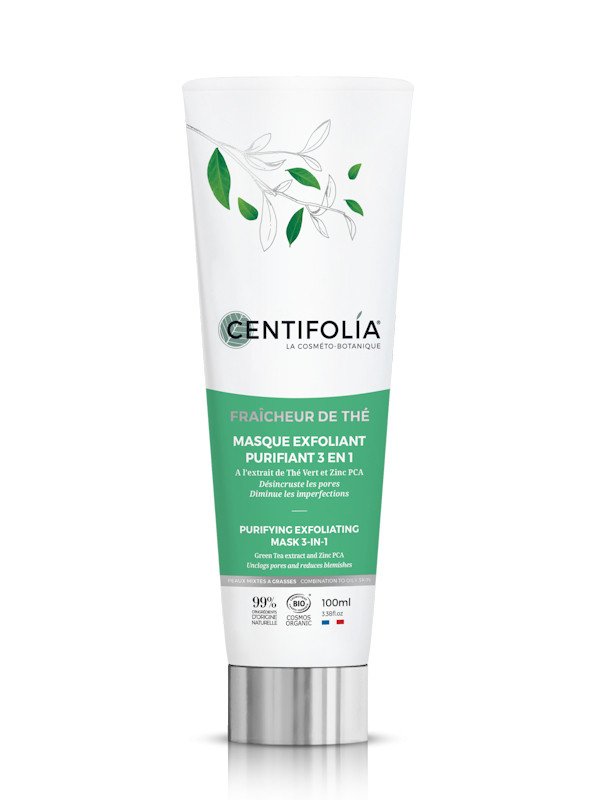 Masque Exfoliant 3en1 Fraîcheur de Thé centifolia 100 ml