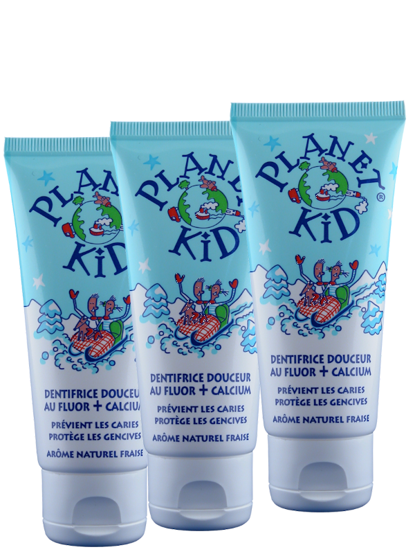 Dentifrice bio pour enfants Planet Kid par lots de 3