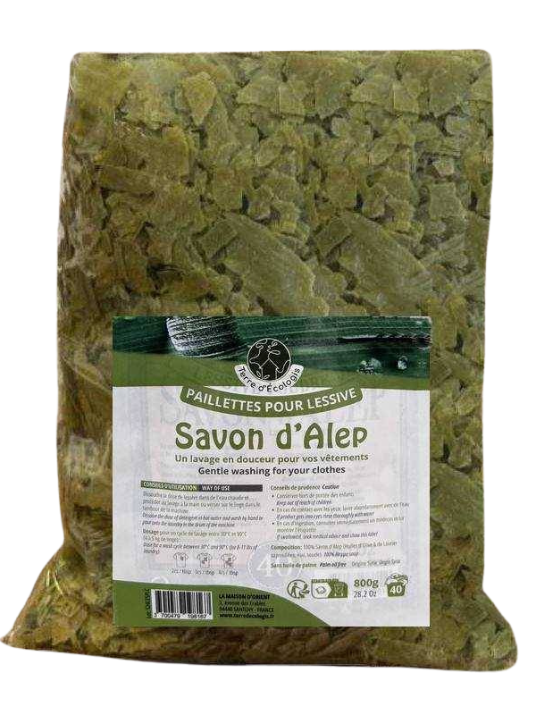 Lessive de savon d'Alep en paillettes 800g