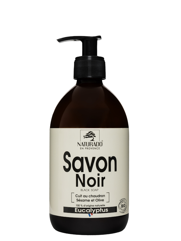 Savon liquide savon noir et eucalyptus Naturado 500 ml