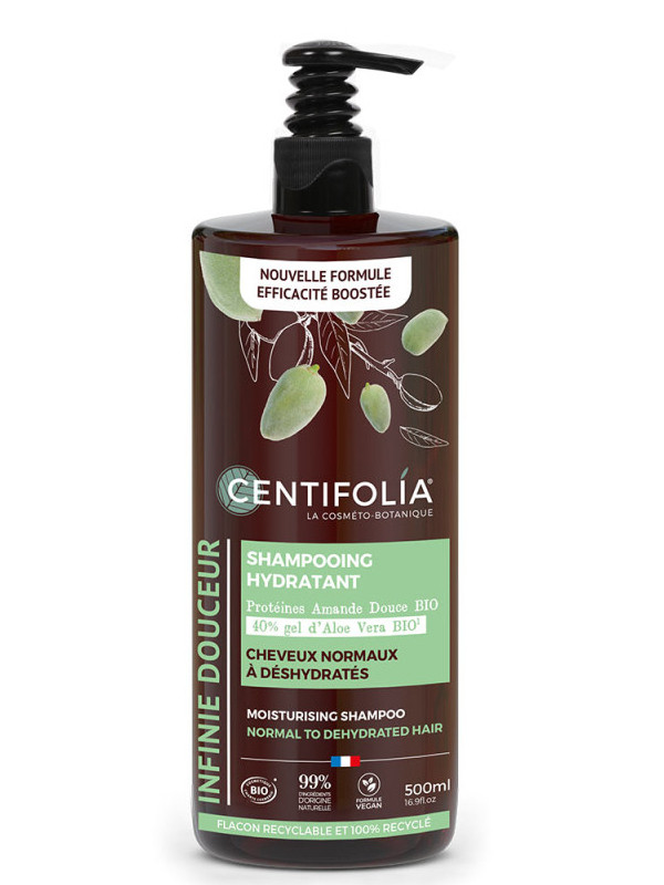 Shampoing hydratant cheveux normaux 500 ml Centifolia