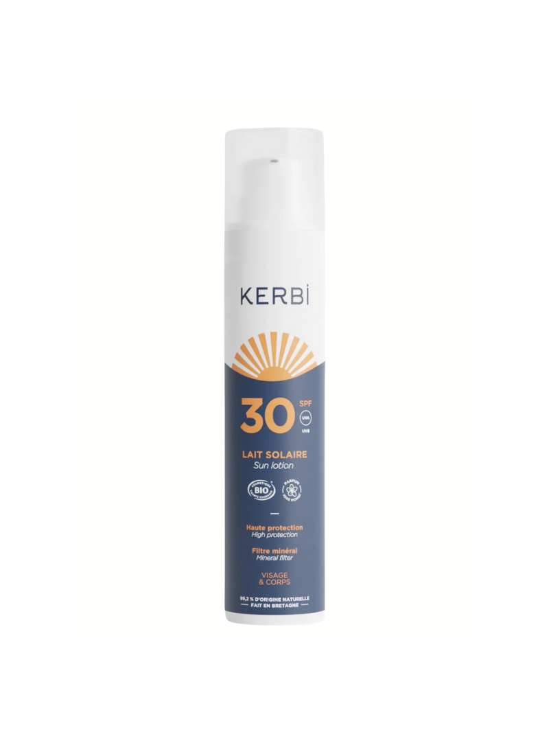 Lait solaire SPF30 flacon airless 100g KERBI