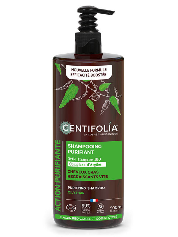 Shampooing purifiant pour cheveux gras Centifolia 500 ml