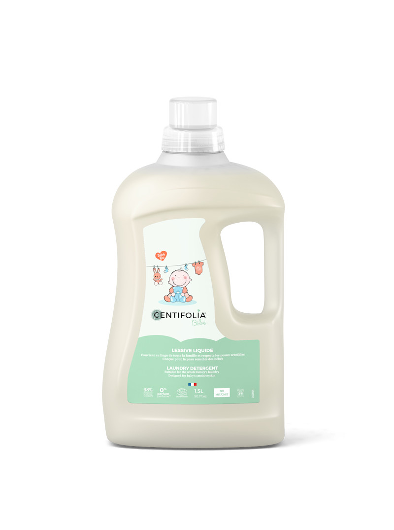 Lessive liquide sans parfum, formule 98% naturelle pour le linge de toute la famille