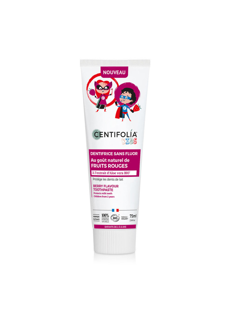 Dentifrice enfants Fruits rouges sans fluor tube 75 ml Centifolia