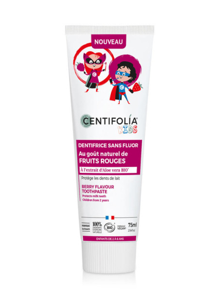 Dentifrice enfants Fruits rouges sans fluor tube 75 ml Centifolia
